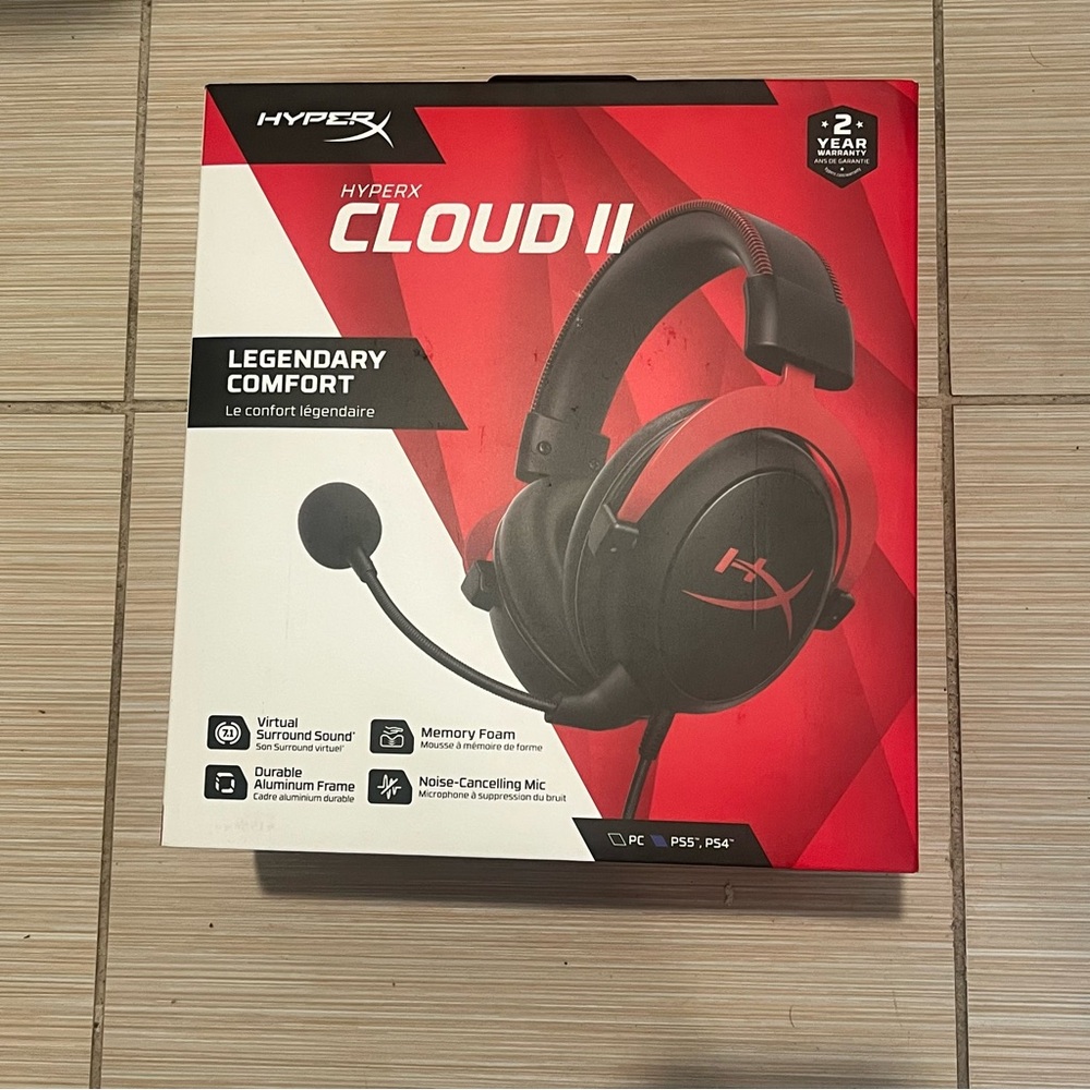 HyperX Cloud II - Gaming Headset, 7.1 Surround Sound PC, PS5, PS4, Xbox - Picture 2 of 4